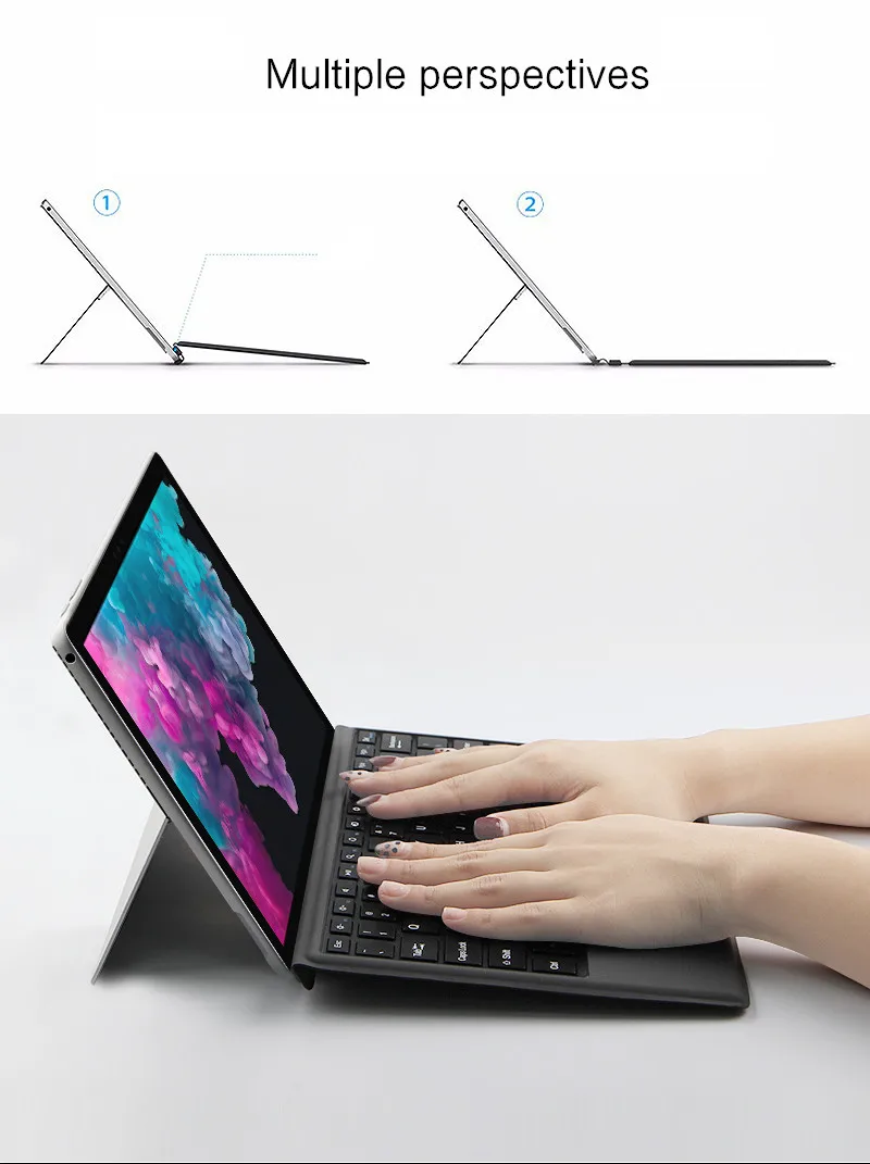 Клавиатура для microsoft Surface Pro 6 5 4 Pro5 Pro4 Bluetooth клавиатура чехол Беспроводная мышь планшет ноутбук компьютер 12,3"