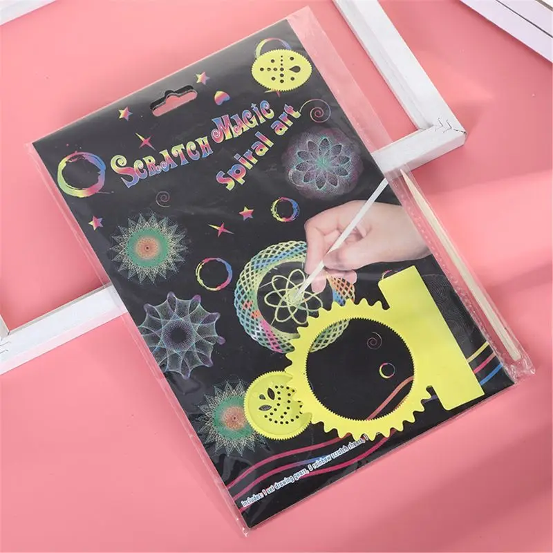

Scratch Paper Art Set for Kids, 5Pcs Rainbow Magic Scratch Off Arts Black Scratc