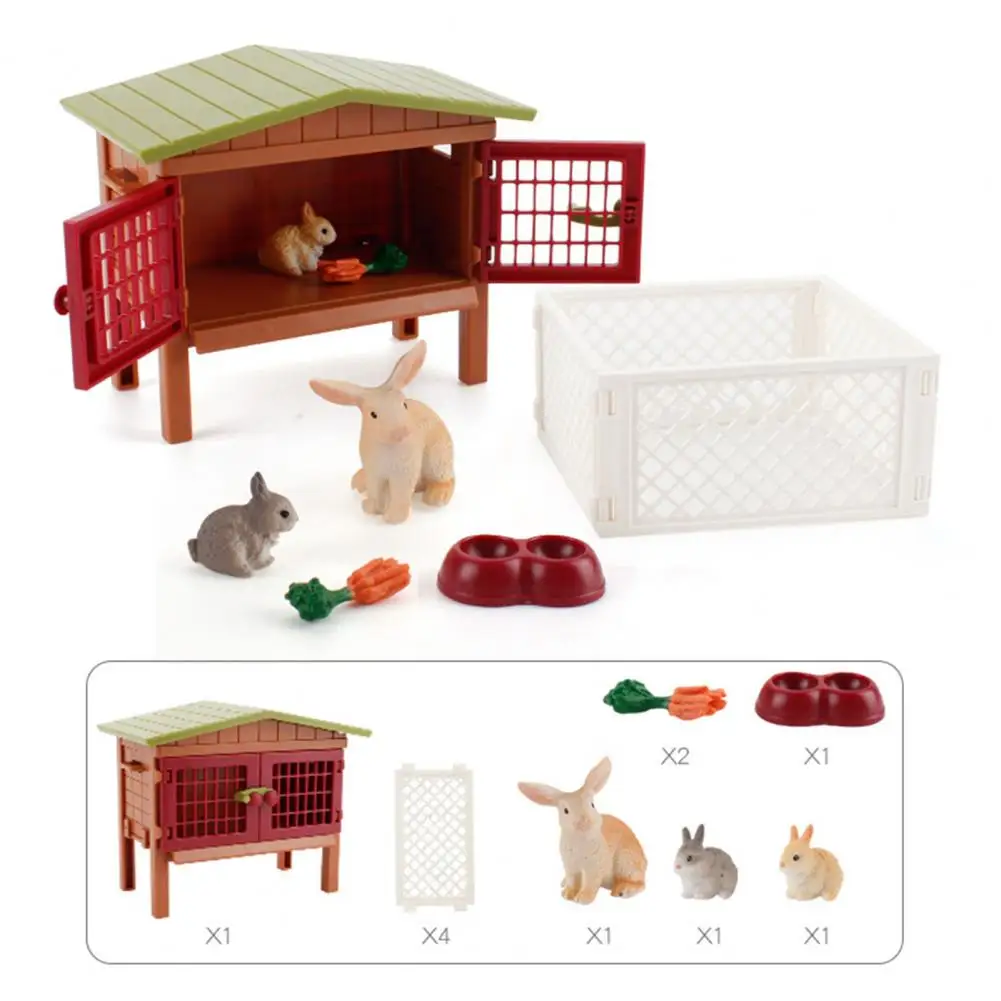 

Simulation Toy Animal Chicken Nest Figurine Exquisite Lovely Educational Farm House Poultry Model Figure Gift For Kid Education