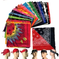 new cotton unisex hip hop black red bandana fashion paisley headwear hair band neck scarf square scarves handkerchief