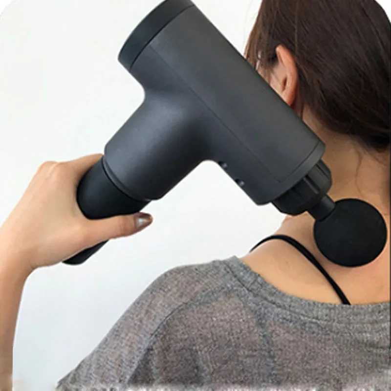 Массажный пистолет с 4 головками для мышц Электрический массажер глубоких тканей