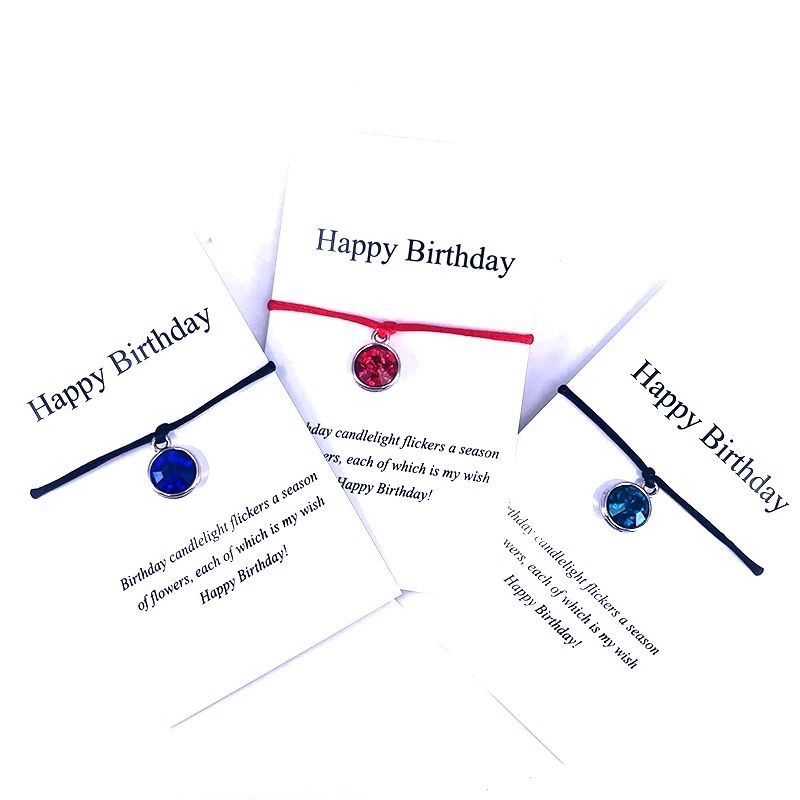 Удача красный черный струнный Камень Шарм Браслеты для женщин Подарки мужчин