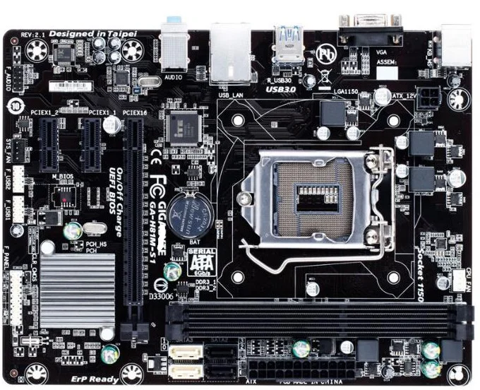 

Б/у оригинальная материнская плата Giga GA-H81M-S1 LGA 1150 DDR3 16 ГБ USB2.0 USB3.0 H81 б/у настольная материнская плата