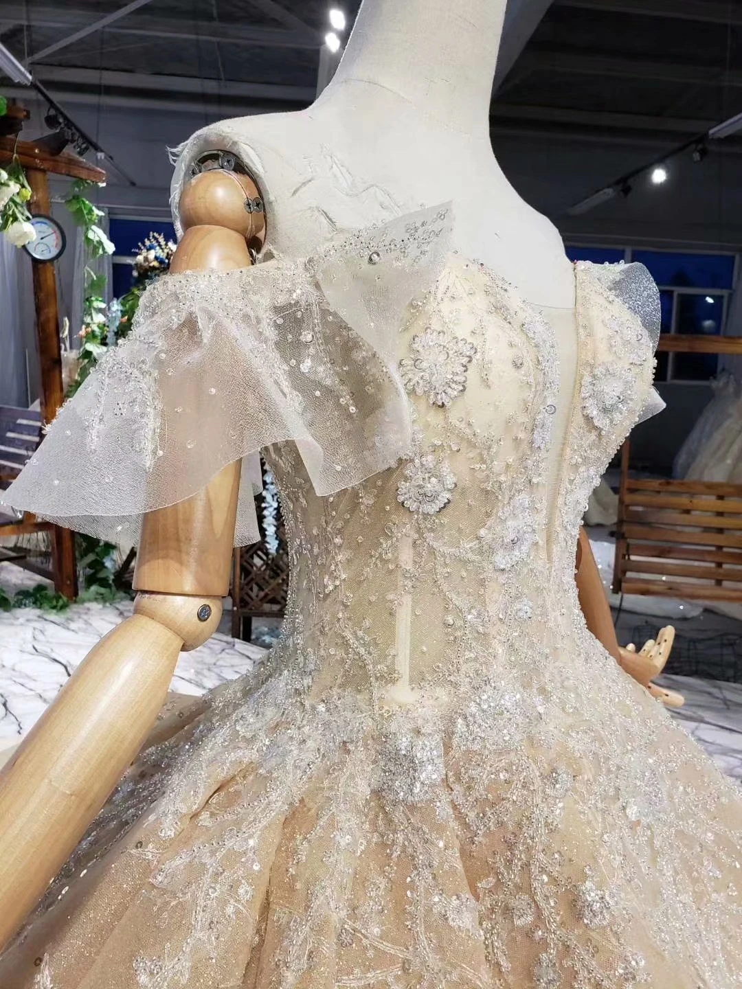 Свадебное платье для невесты Элегантное свадебное принцессы цвета шампанского с