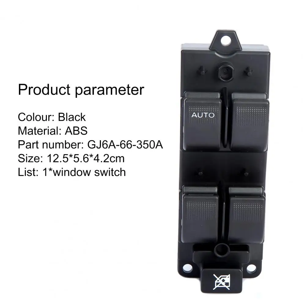 

Master Window Switch Electric High Strength Black Left Driver Side Power Window Switch GJ6A-66-350A for Mazda 6 2003-2005