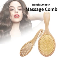 natural hair care healthy bamboo comb scalp massage anti static tangle hairbrush wooden paddle hair brush with air cushion