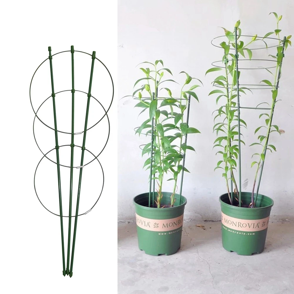 

45/60/7545/60cm Climbing Vine Rack Plant Potted Support Frame Plastic Coated Steel Flower Vegetables Decorative Trellis Bracket