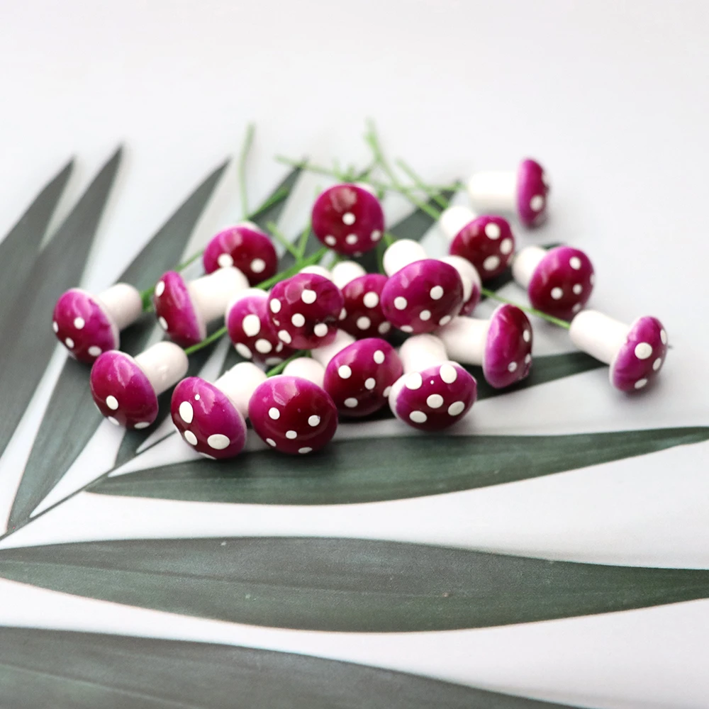 20 шт. милый мини грибок на палочке из пенопласта цветочный горшок для украшения