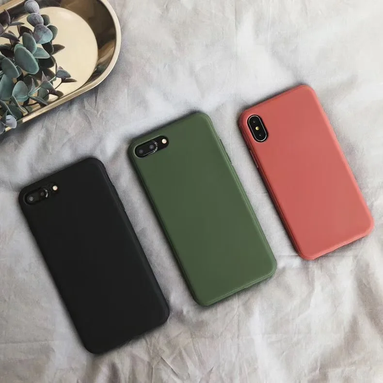 Оптовая продажа простой дизайн чехол для телефона iPhone XR XS MAX 6 Plus s 7 8 X Macaron cas милый