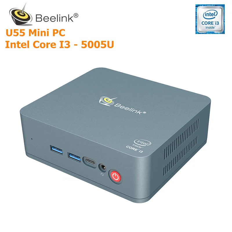 Оригинальный Beelink U55 Мини ПК Intel Двухъядерный I3 5005U HD Graphics 5500 2 4G + 5 8G WiFi 1000 Мбит/с USB3.0
