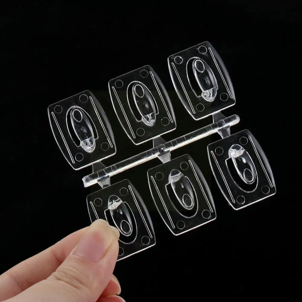 

6/20pcs Small Size Wall Transparent Removable Hook Strong Seamless Wall Kitchen Cable Clamp Bedroom Rack Hook Christmas Adh H5x8