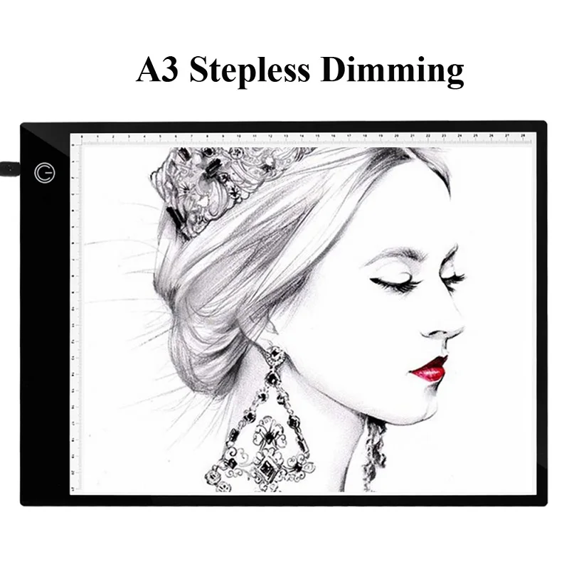 A3 Stepless Dimming A3/A4/A5 графический планшет, цифровой планшет для рисования, светильник, панель, светильник, панель для отслеживания, светодиодный дисплей, панель - Цвет: A3 Stepless Dimming