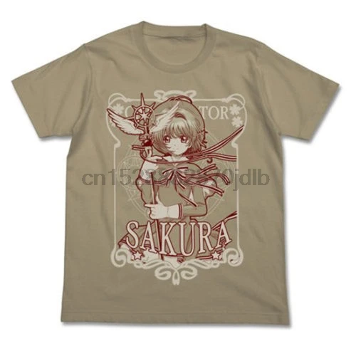 Cardcaptor Sakura Clear Card COSPA аниме персонаж арт футболка песочный хаки S мультфильм