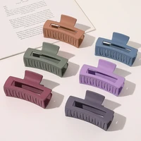 fashion new large size matte plain color plastic hair claw clip ins hollowed crab geometric clamps for women hair accessories