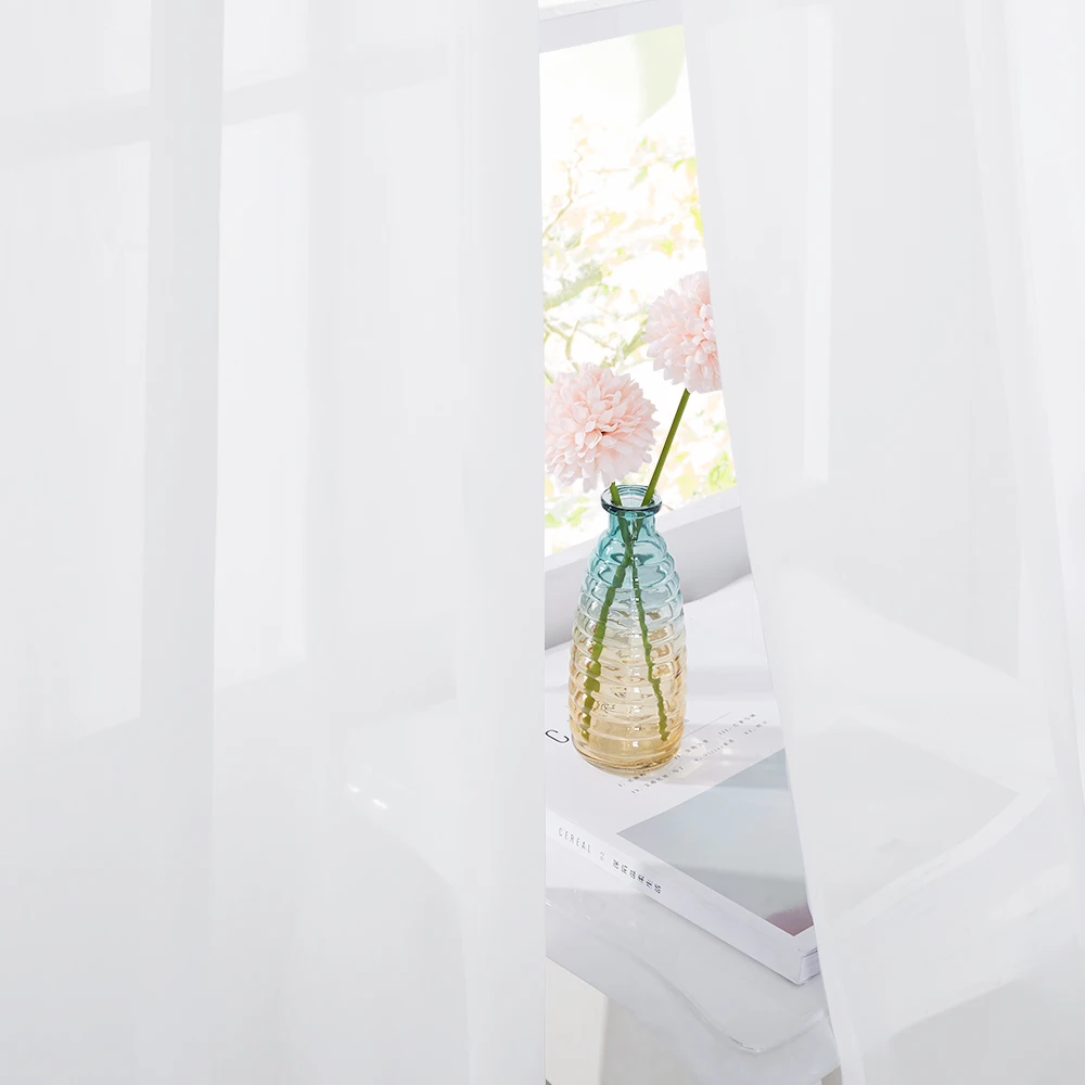 Шифоновые белые тюлевые шторы для гостиной спальни оконные свадьбы Современные