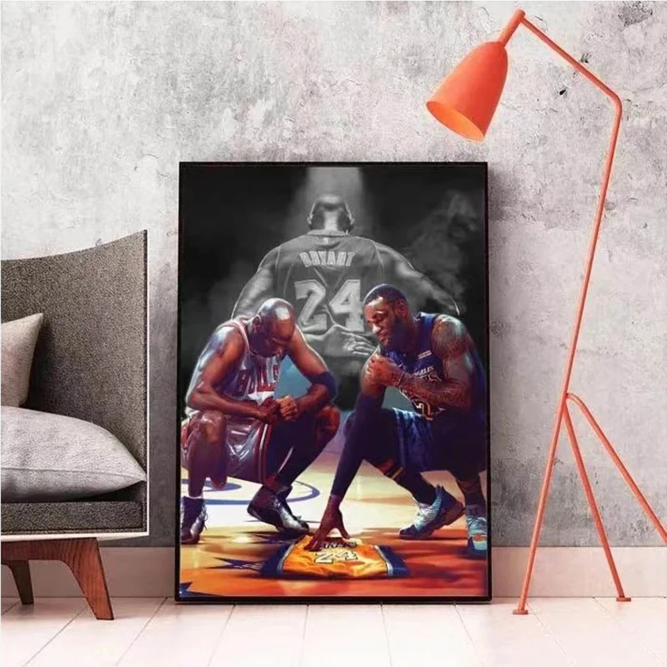 

Hot 5D DIY Diamond Painting Full Square Round Diamond Embroidery Mosaic Basketball Player Mosaic Home Decor