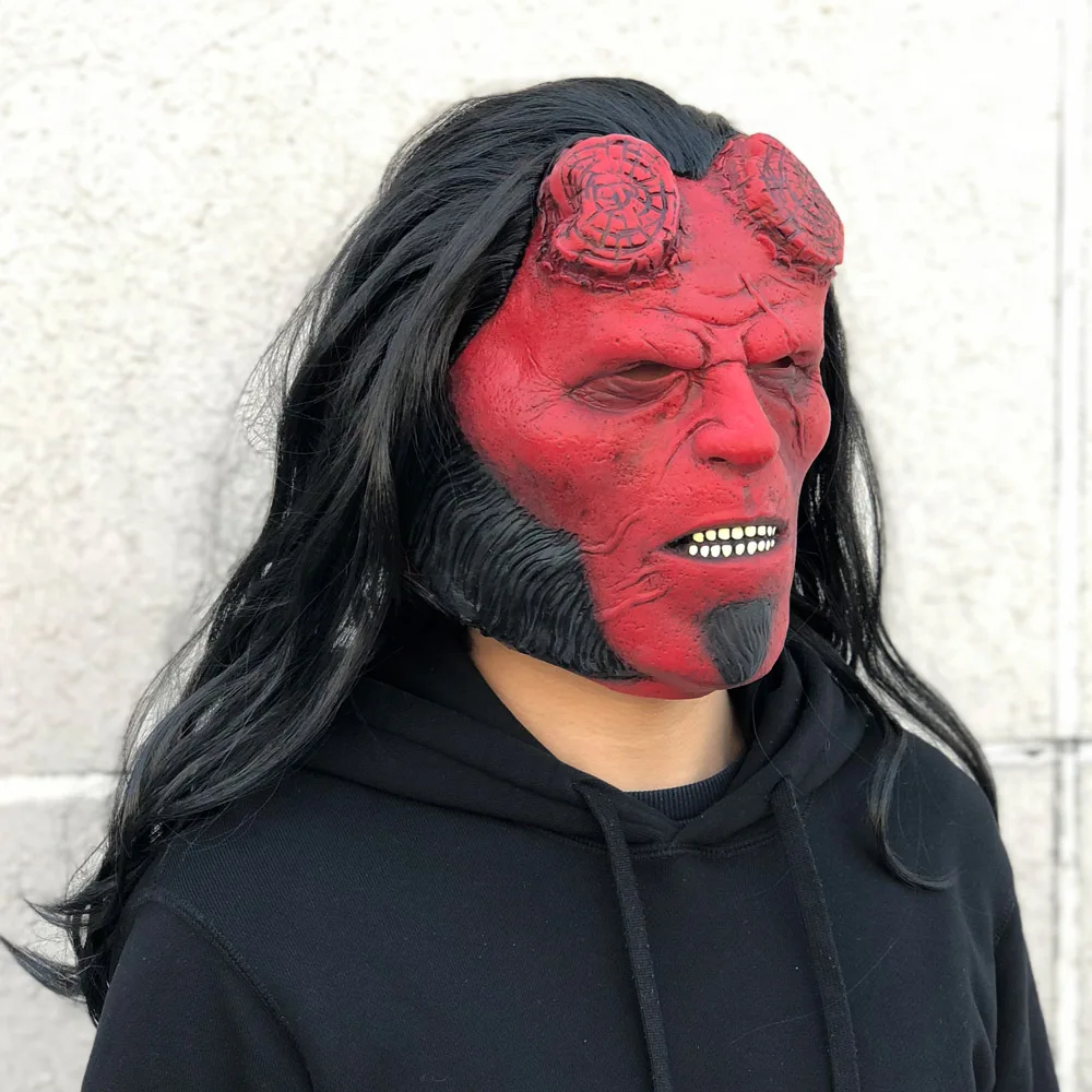 Маска Hellboy: Rise of the кровь Queen косплей Hellboy Call Dark латексные маски шлем реквизит для