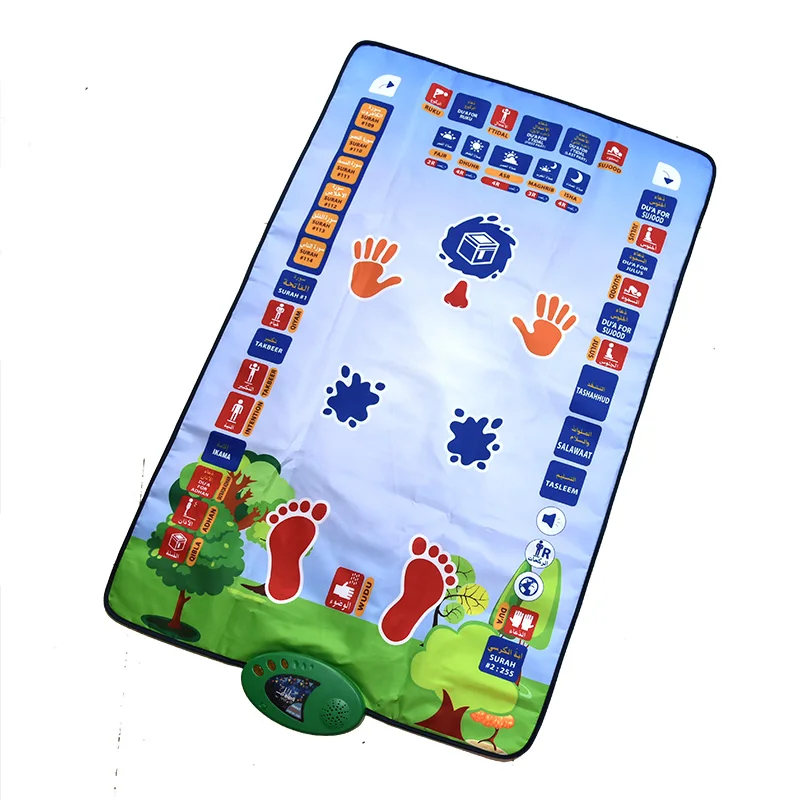 

Talking Prayer Electronic Mat Educational Children's Interactive Pray Mat Salah Step By Step Muslim Kids Worship Blanket Gift