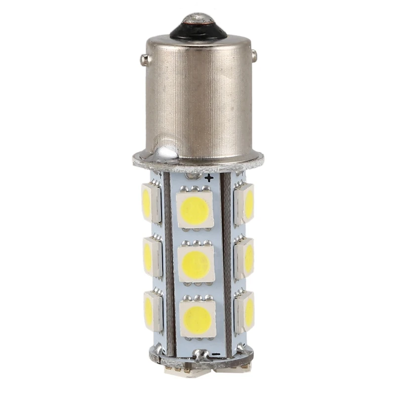 

White 1156 P21W 18 LED 5050 SMD Tail Brake Signal Side Light Bulb with 3W COB LED Car Interior Ceiling Lamp Bulb