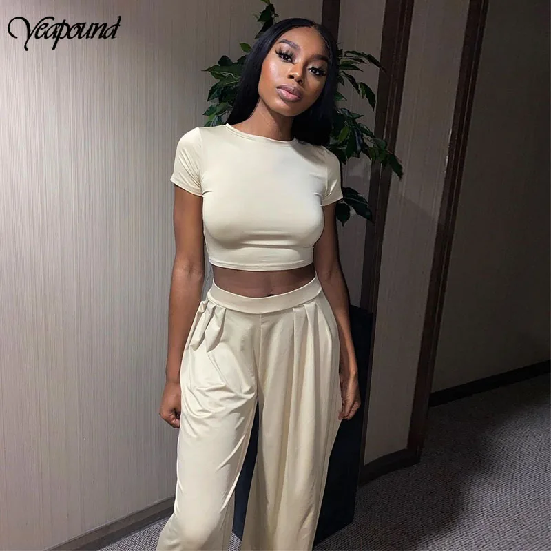 Женский Повседневный Спортивный костюм из двух предметов футболка с круглым