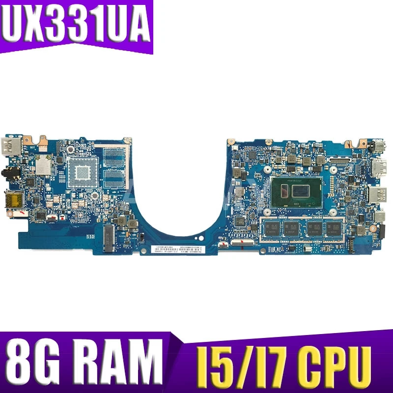 Akemy UX331UA материнская плата I5/I7 CPU 8G RAM для ASUS UX331UN UX331U UX331 протестированная