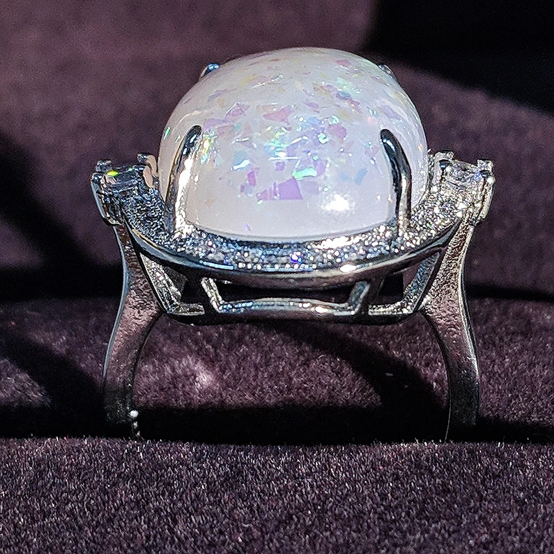 2020 Новое роскошное овальное 925 пробы Серебряное обручальное кольцо для женщин