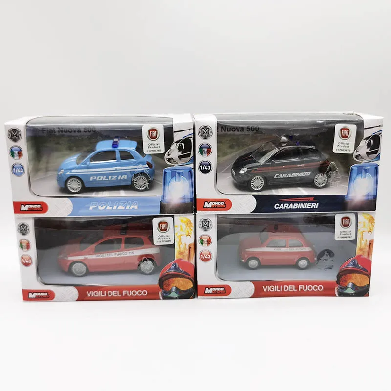 Небольшая последовательность 1:43 Fiat Nuova 500 винтажный полицейский режим автомобиль
