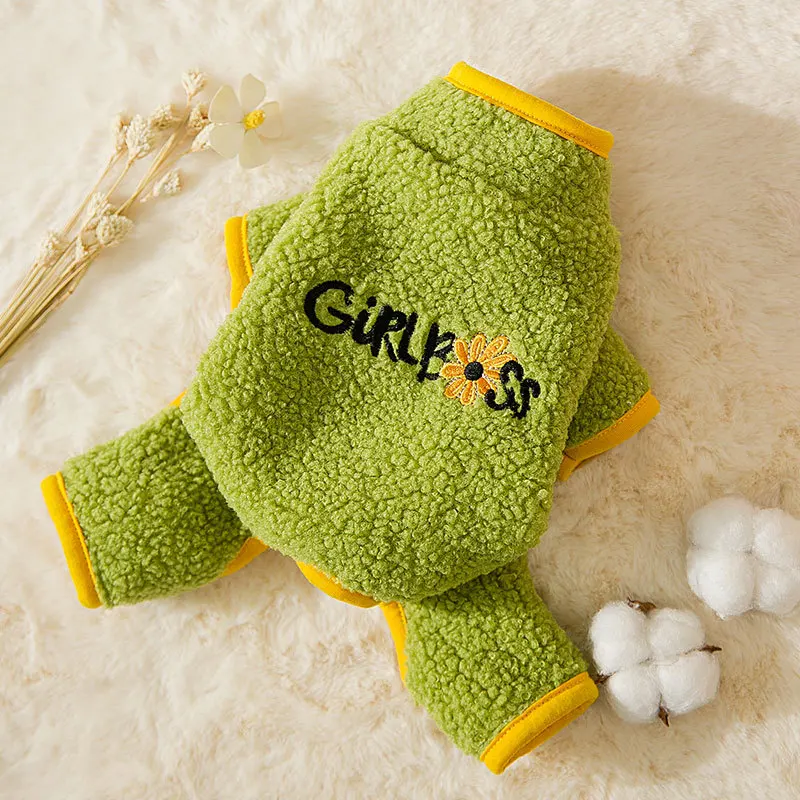 

Autumn Winter Letter Pet Puppy Cat Coats Jacket Warm Fleece Dog Costumes Clothes for Small Dogs Chihuahua Yorkshire Clothing