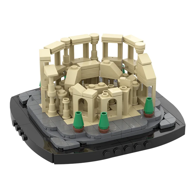 

MOC Architecture City Italy Rome Colosseum Building Blocks Sets Bricks Classic City Skyline Model Kids Toys for Children