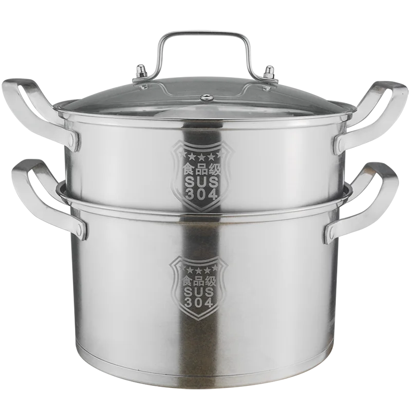 

304 Stainless Steel Boilers 3 Liters Pot Soup Pot European Composite Bottom Two Layer Thickened Steamer Kitchen Cookware