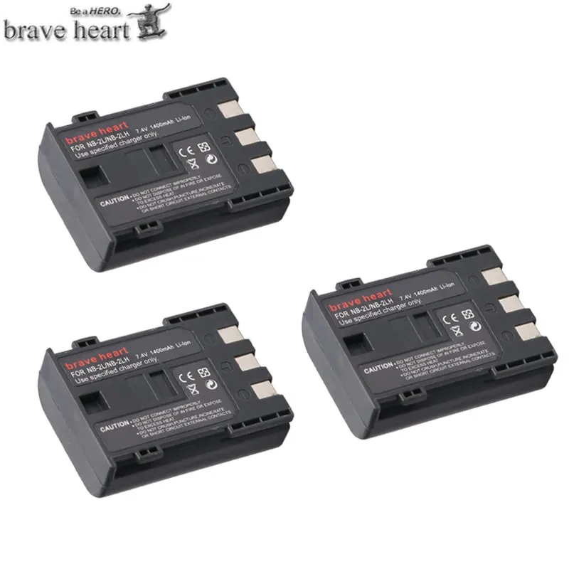 3battery 2x NB-2LH NB2LH 2LH 2L NB-2L NB-2L 2L14 Батарея+ зарядное устройство для цифровой однообъективной зеркальной камеры Canon EOS 400D S80 S70 S50 S60 350D G7 G9 Kiss N X Rebel XT XTi - Цвет: 3battery
