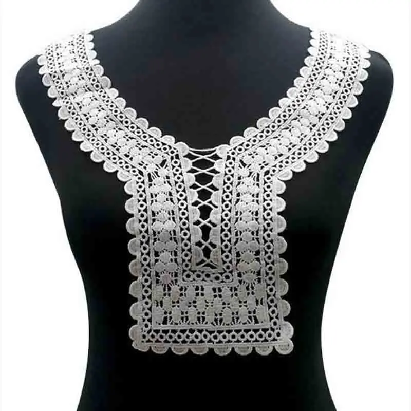 1 шт. кружевная ткань с вышивкой тюль декольте цветочный кружевной воротник