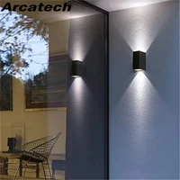 outdoor led wall light aluminum ip65 waterproof up and down gu10 wall sconce garden balcony porch lighting wall lamp nr 276
