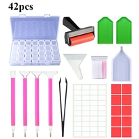 42pcsset 5d diamond painting tool accessories cross stitch fast tools kit diamond painting tool roller pen clay tray kits set