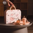 Детская посуда let's make, искусственная чаша, милая детская Подарочная чаша руководителя, набор естественной силиконовой посуды, Экологичная 2021