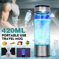 3mins 420ml portable water ionizer bottle rechargeable negative ion water cup hydrogens rich water cup water generator alkaline