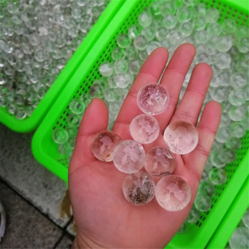 20 мм-30 мм счастливый естественные белые прозрачные кальцит кристалл кварца