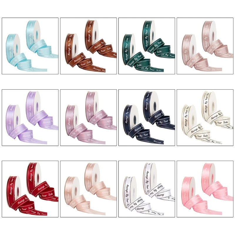 

2 Rolls 50Yards Satin Wrapping Ribbon for Wedding Favor Craft Gift Wrap Supplies D55Y