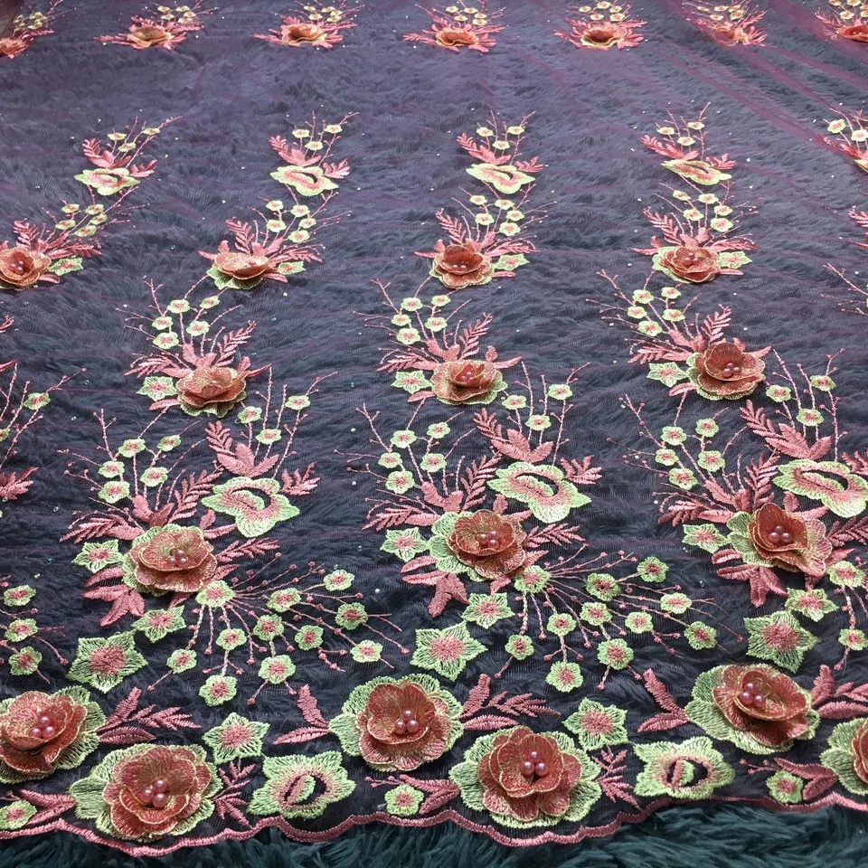 Золотая африканская Свадебная кружевная ткань 2019 высокого качества кружевной