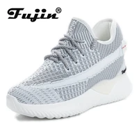 fujin 2021 women summer shoes new sock sneakers platform wedge heel dad shoes chunky sneakers pumps breathable comfy shoes