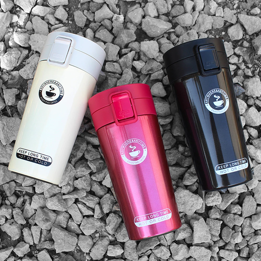 

360ML Stainless Steel Vacuum Flask Fashion Business Coffee Cup Insulated Cup Practical Vacuum Thermos For Travel Office Home