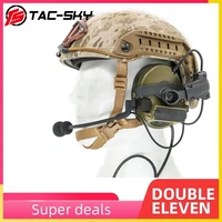 tac sky tactical comtac headset helmet arc track bracket silicone earmuff version walkie talkie ptt headset comtac ii headset