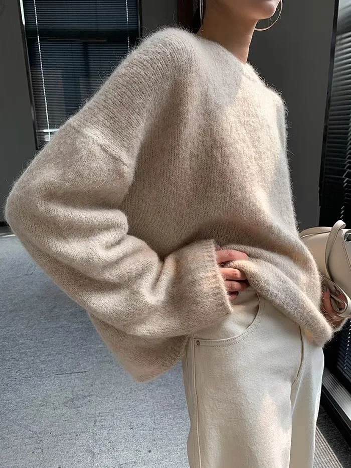 2019 новый осенний и зимний стильный женский кашемировый свитер из мохера | Женская