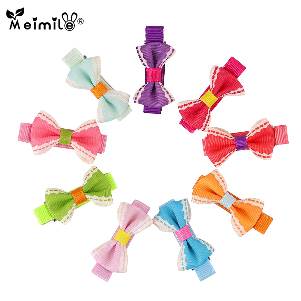 

Candy color bow hair tie kids boutique bang clip hair accessories for girls cute princess hair clips handmade bows barrette gift