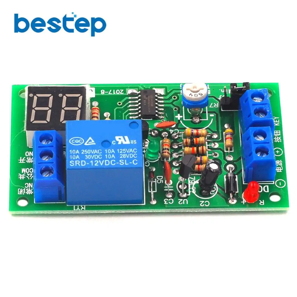 12 В постоянного тока триггер 99 минут регулируемое реле задержки цифровой