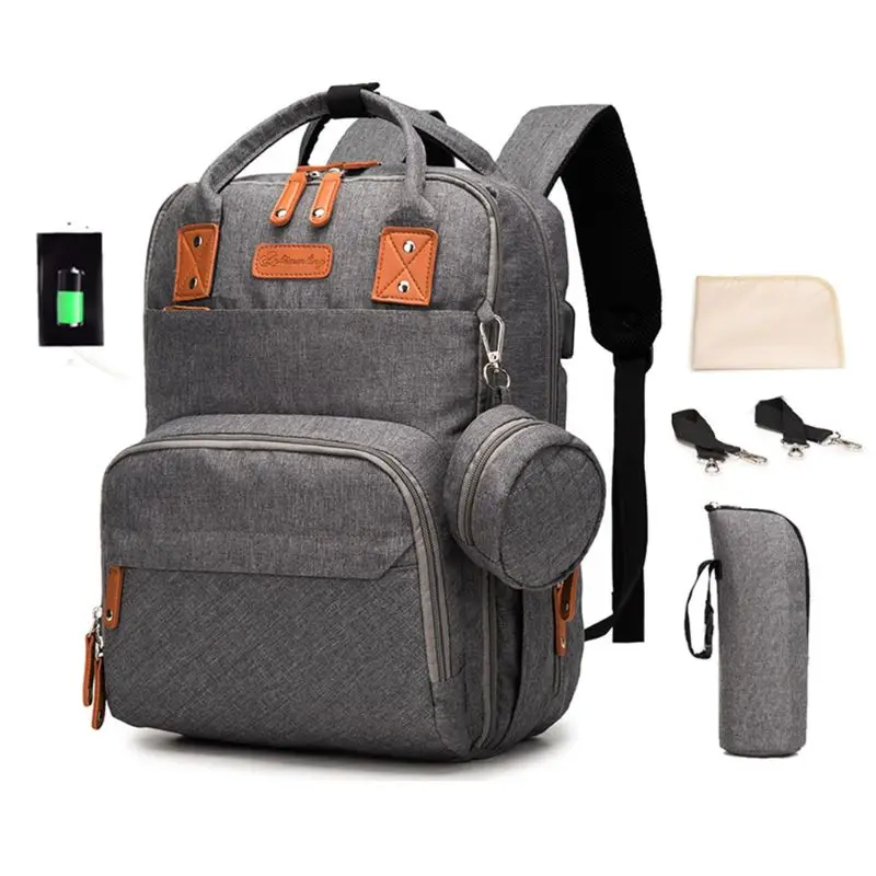 

Baby Diaper Backback Mummy Nappy Bag Multifunctional Large Capacity Daypack 20CA