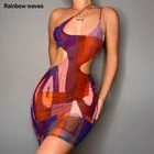 Платье-мини женское короткое с открытой спиной, на новый год