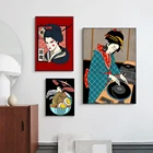 5d сделай сам, японский плакат гейши, рамен, абстрактная алмазная живопись, настенное искусство, вышивка крестиком, еда, ресторан, кухня, украшение для дома