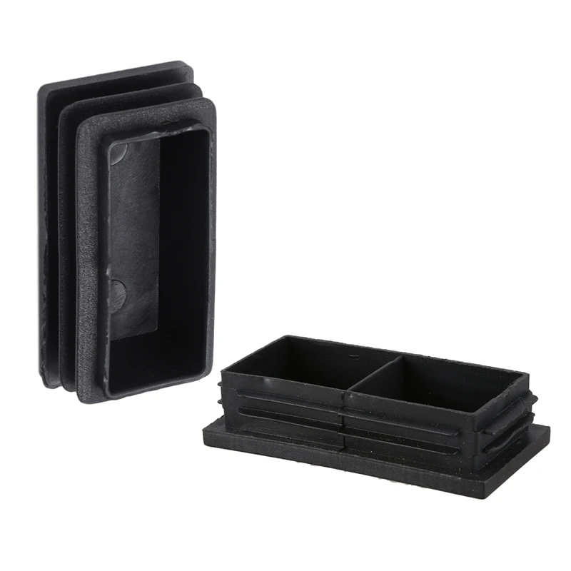 

Hot Sale 60Pcs Plastic Rectangle Blanking End Caps Bung Black- 20Pcs 40Mm X 80Mm & 40Pcs 25Mmx50Mm