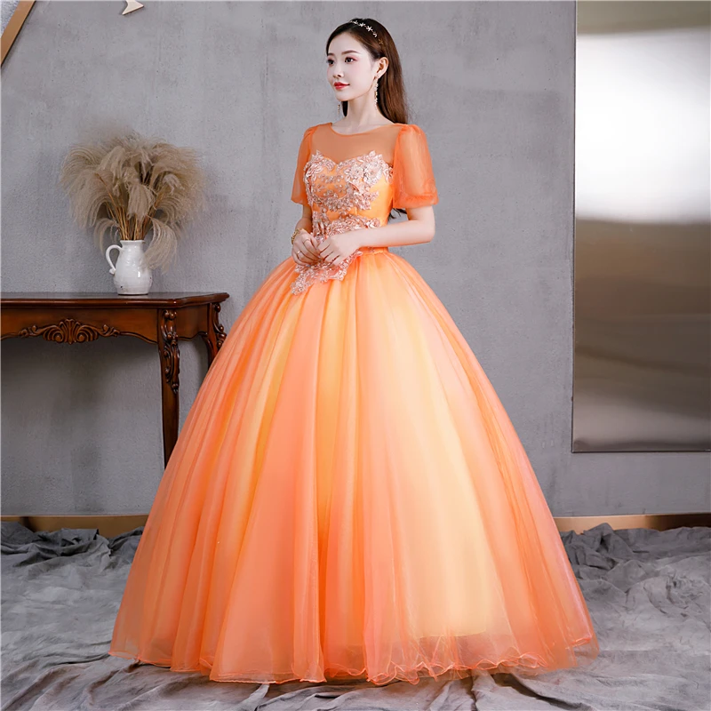 HPYFNSH/Новое поступление длинное вечернее короткое платье с круглым вырезом и